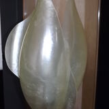 Floral lamp brass flower Laurent Rougier 1970