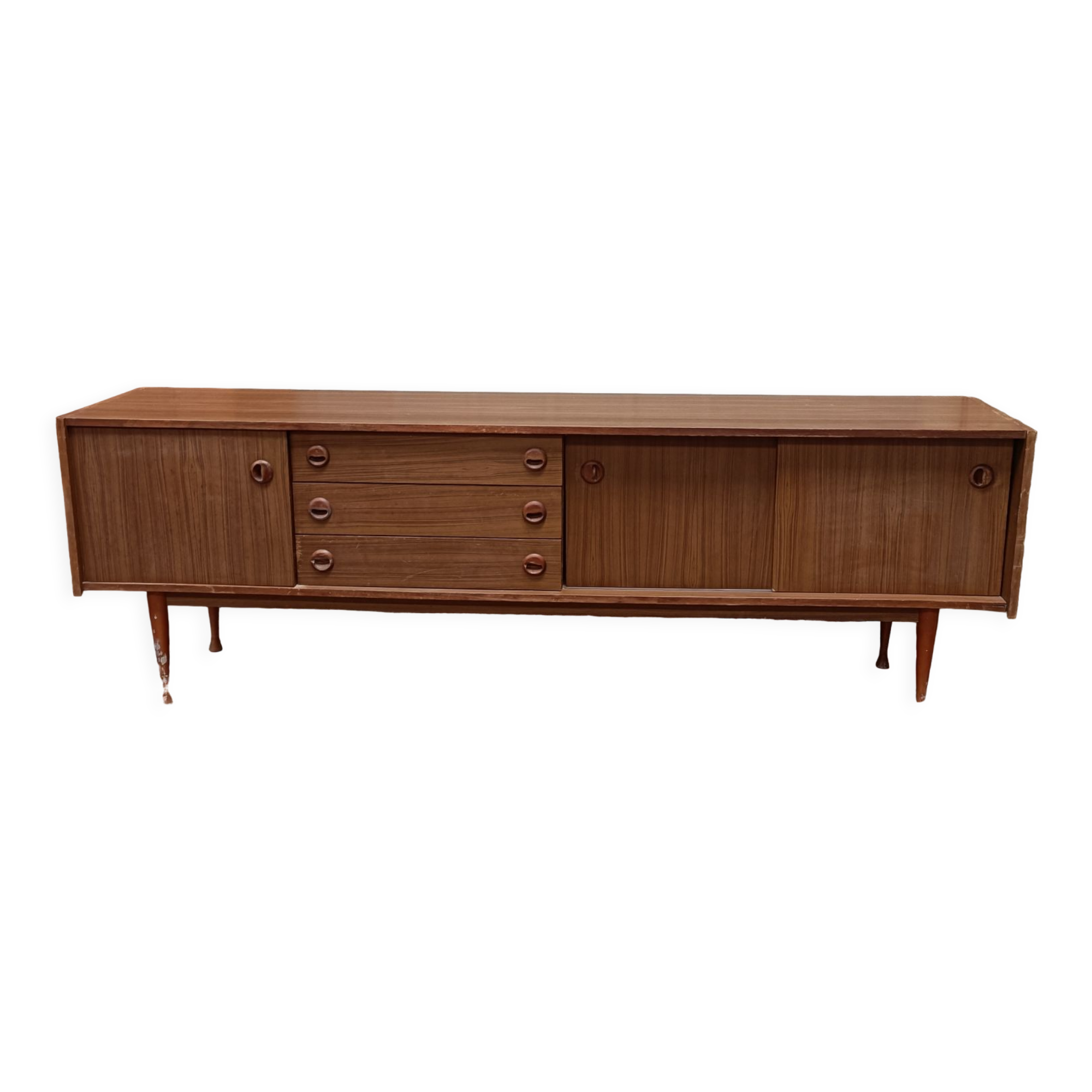 Vintage scandinavian teak enfilade, 60s