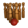 9 bowling ball wooden