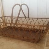 Antique wicker bassinet