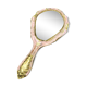 Venetian wooden hand-facing mirror