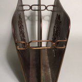Magazine rack brass vintage