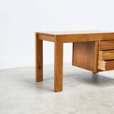 Solid elm desk by Roland Haeusler for Maison Regain