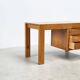 Solid elm desk by Roland Haeusler for Maison Regain