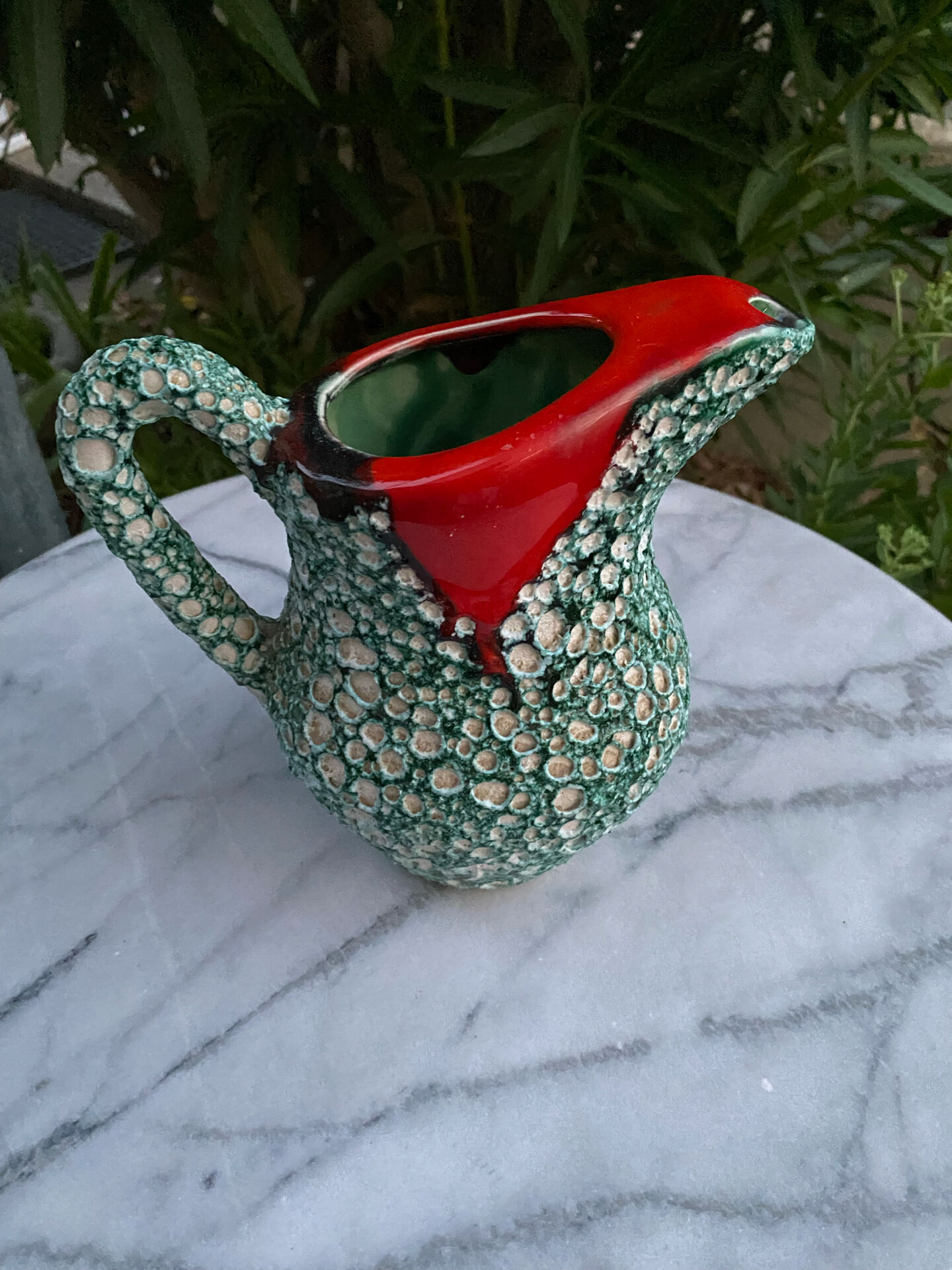🌋 Vintage ceramic jug / carafe "Fat Lava" – Valla style