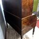 Bureau à cylindre époque Louis Philippe, Restauration en acajou moucheté