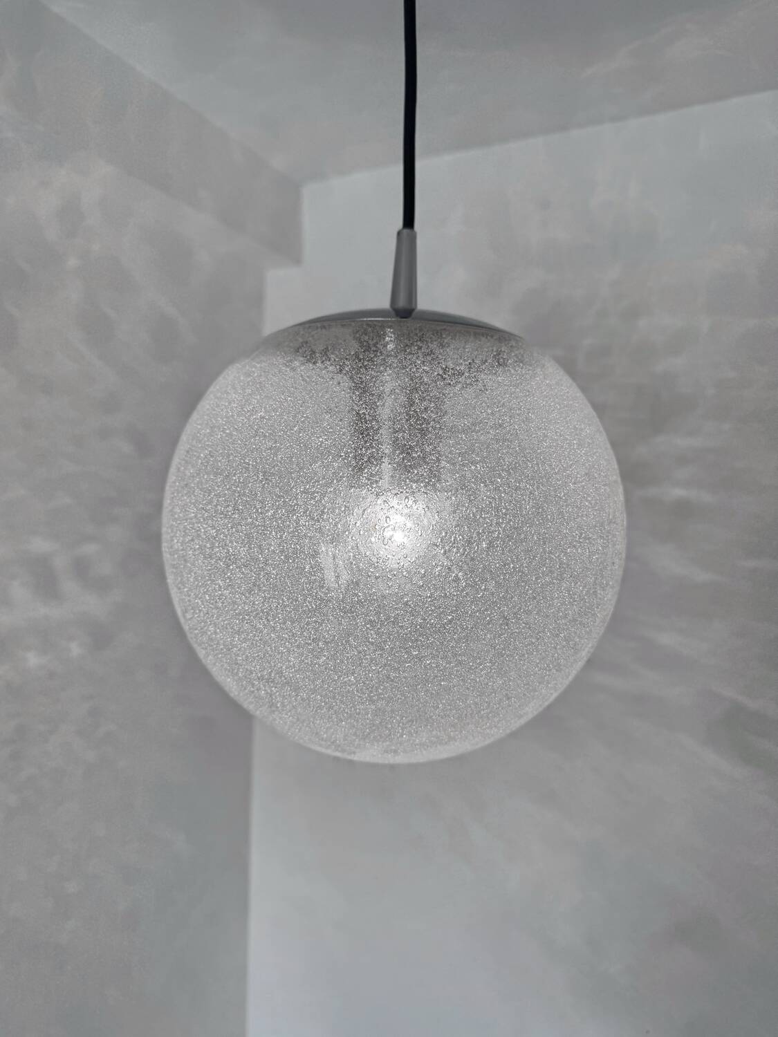 Bubble glass pendant light from the 70s
