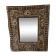 Miroir Shabby, cadre en bois sculpté