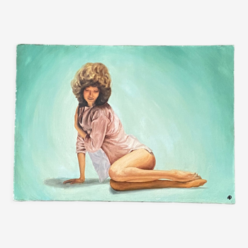 Oil on canvas. 1970. Seated woman.