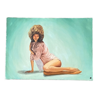 Oil on canvas. 1970. Seated woman.