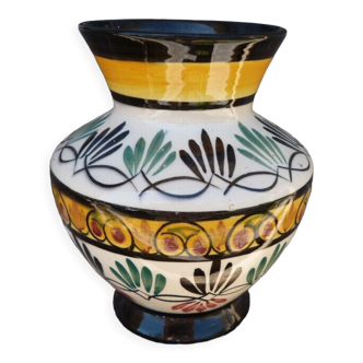 Vase vintage breton St Jean De Bretagne faience