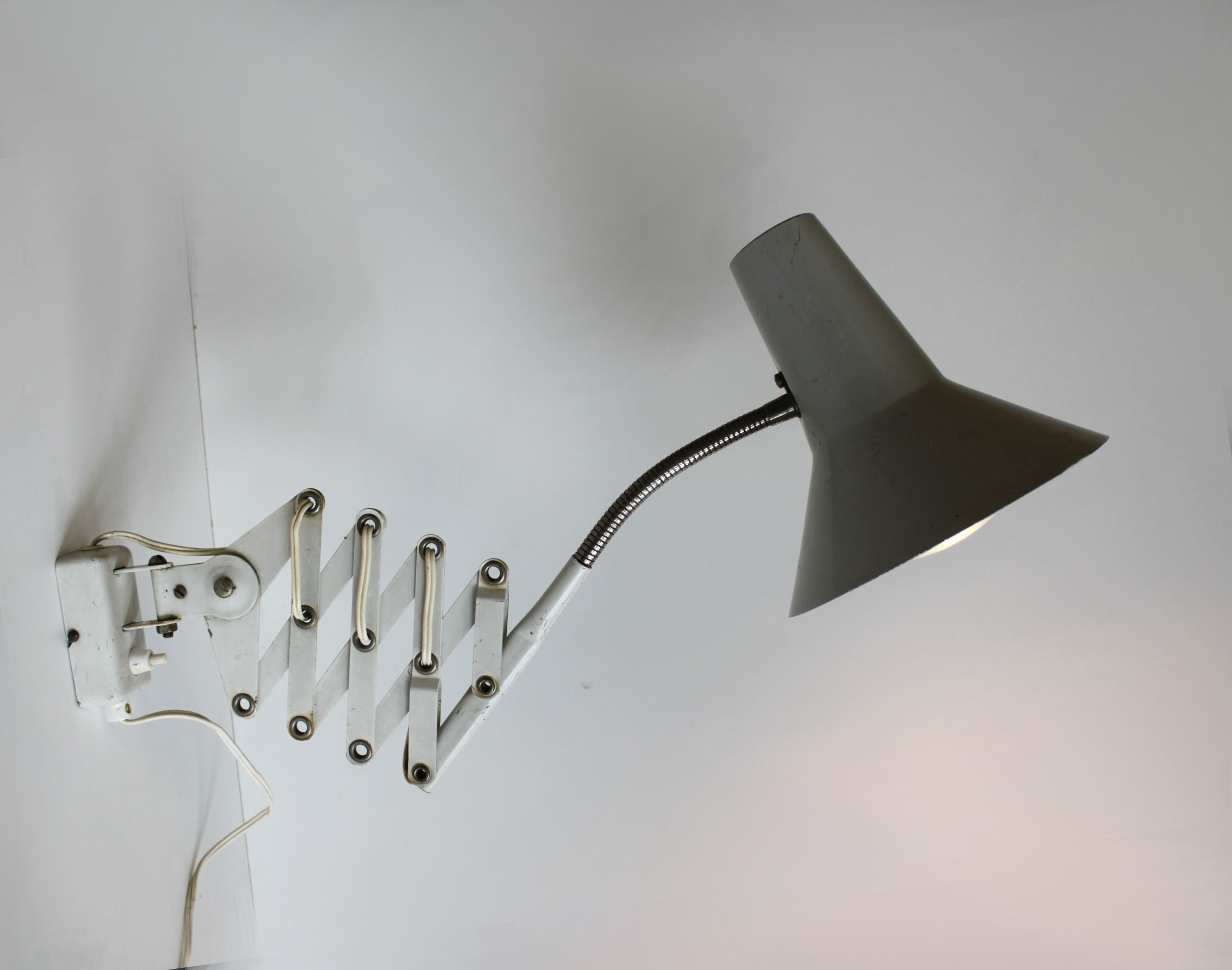 Industrial scissor lamp, 50s.