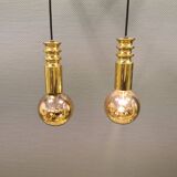 Frimann Goldstar pendant lights made by Philips in the 1970s. Model SPYBALL