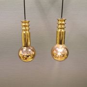 Frimann Goldstar pendant lights made by Philips in the 1970s. Model SPYBALL