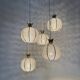 Rare pineapple design cascade hanging lamp with 5 balls by Emil Stejnar, 1950s