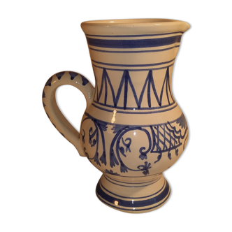 Jug blue and white ceramic