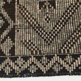 5x9 Cream Brown Handmade Kilim Rug, 151x286Cm