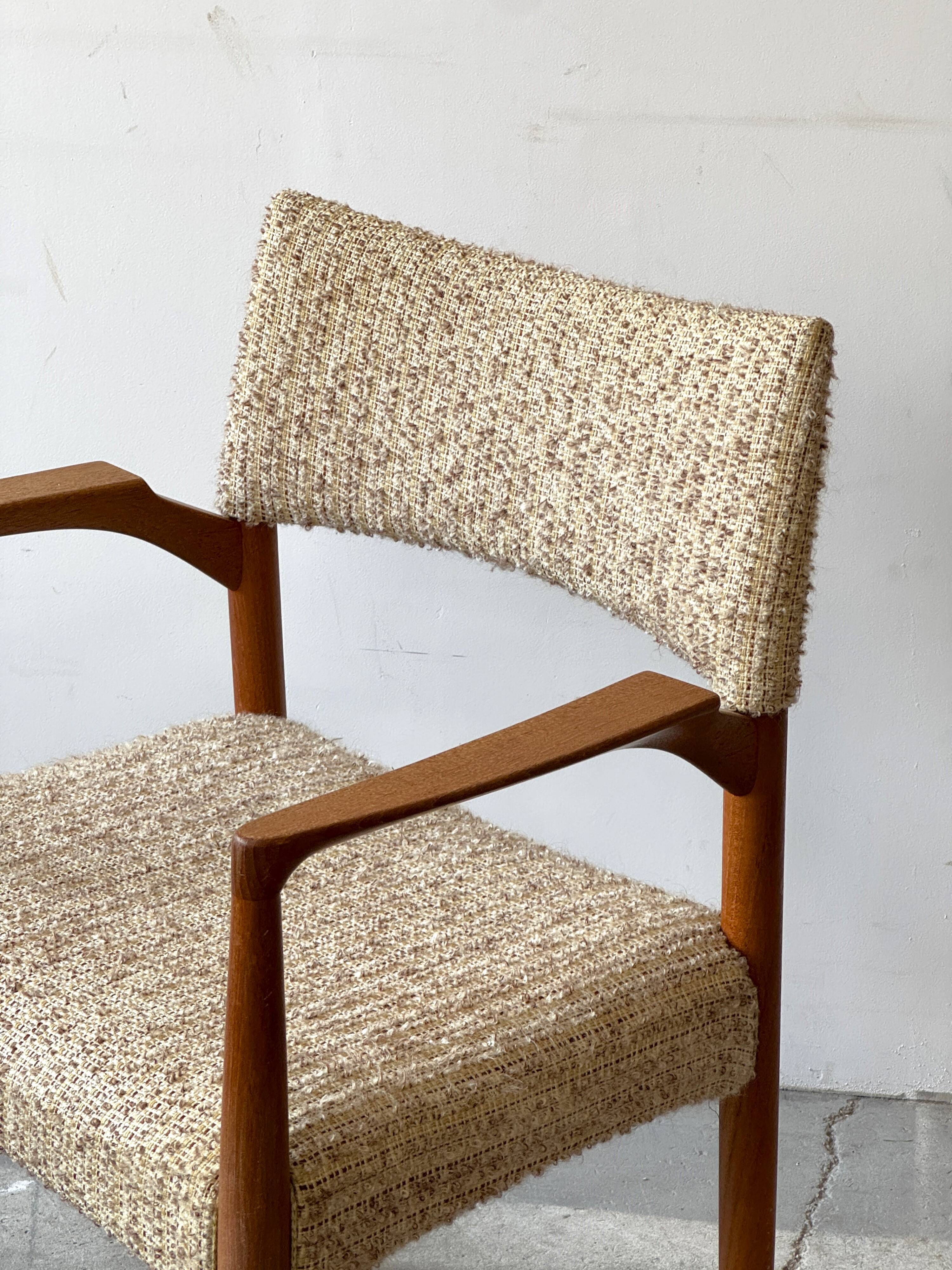 Teak and wool chair, Denmark, 1960s/1970s, vintage, mid-20th century
