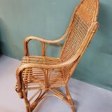 Old  Dutch Braided Wicker/Rattan Armchair.