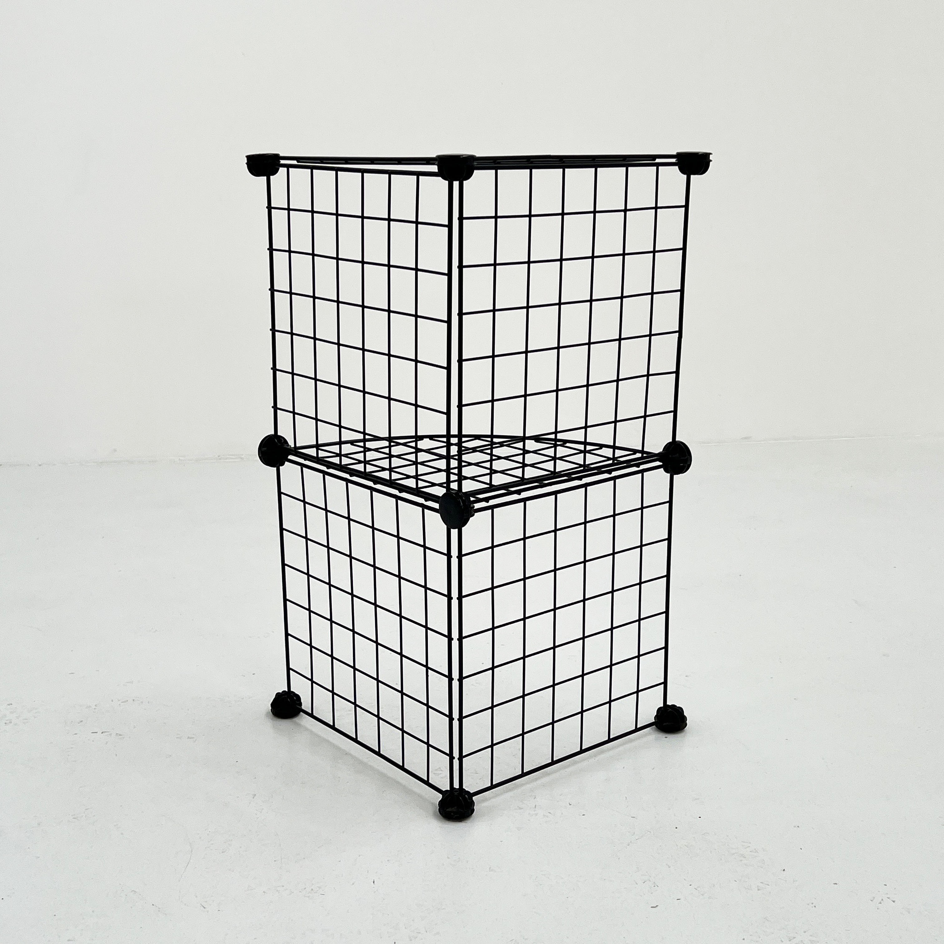 Modular metal corner shelf, 1980