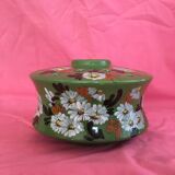 Flower pick in earthenware, early 20th century, handmade floral decoration