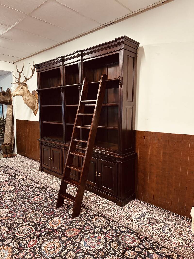 Classic English Mahogany Library Bookcase