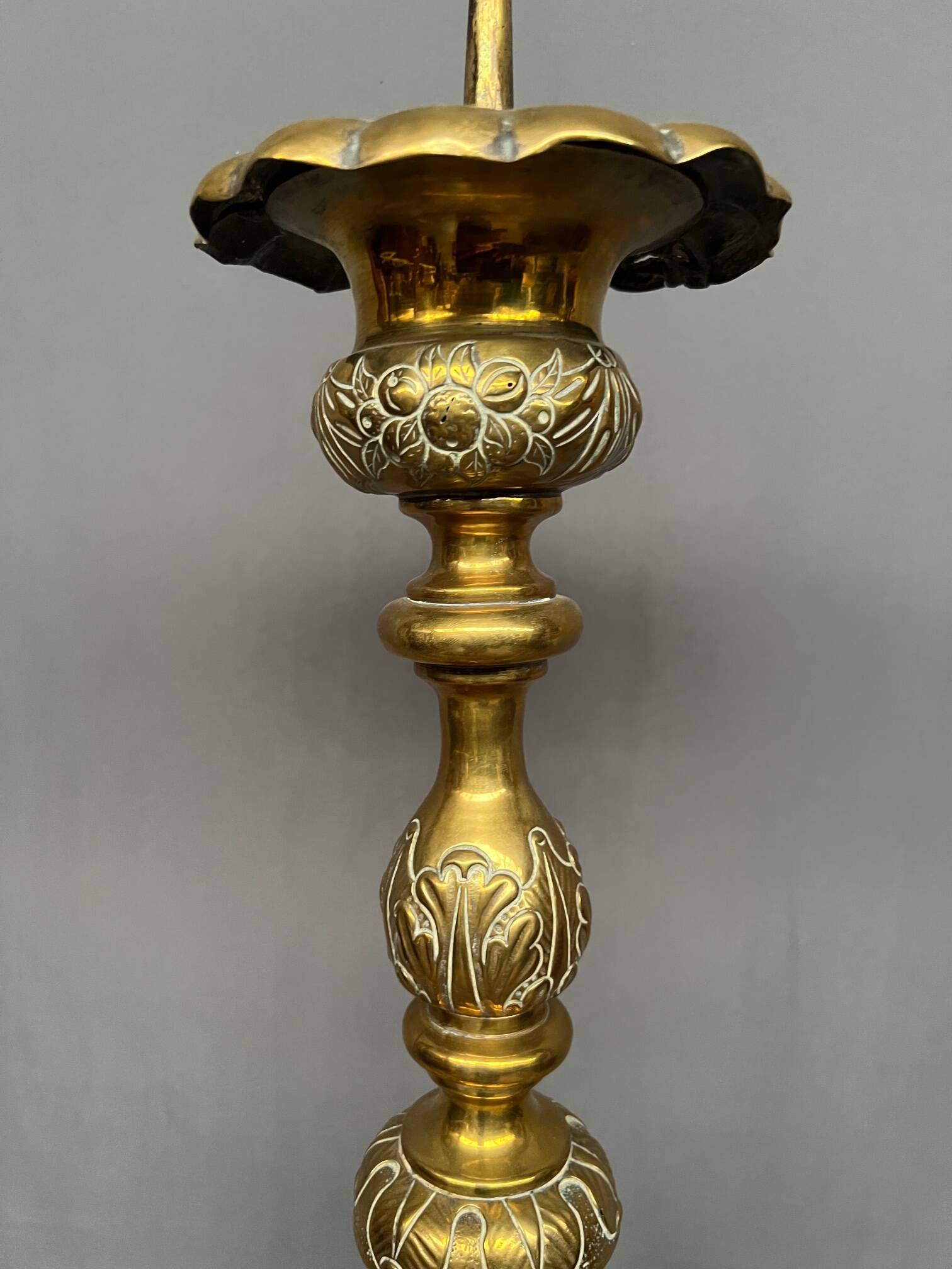 Church chandelier. Copper.