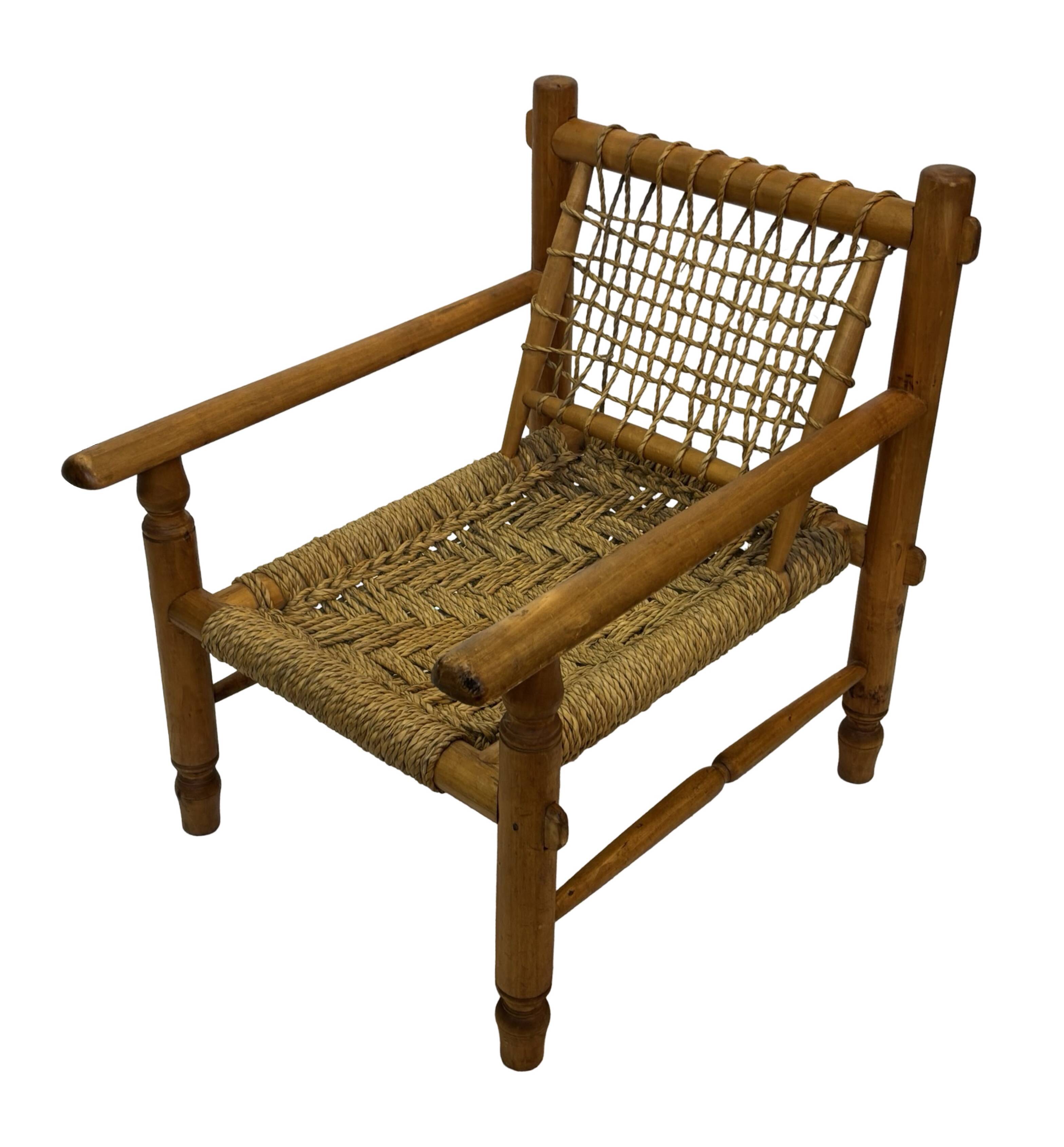 Vintage Lounge chair in style of Audoux  France 50's Design