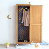 Armoire vestiaire d'internat vintage en chêne revisité
