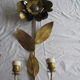 Brass sunflower sconces