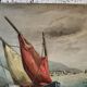 Oil on canvas of a Mediterranean seascape signed MG – 1950s/70s