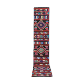 Mid Century Nomadic Wool Anatolian Hall Kilim Runner, Gallery Rug 2'9'' x 14'1''