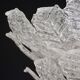 Florence, large size Murano clear transparent vintage glass ceiling light