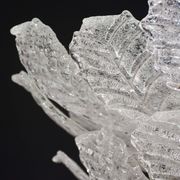 Florence, large size Murano clear transparent vintage glass ceiling light