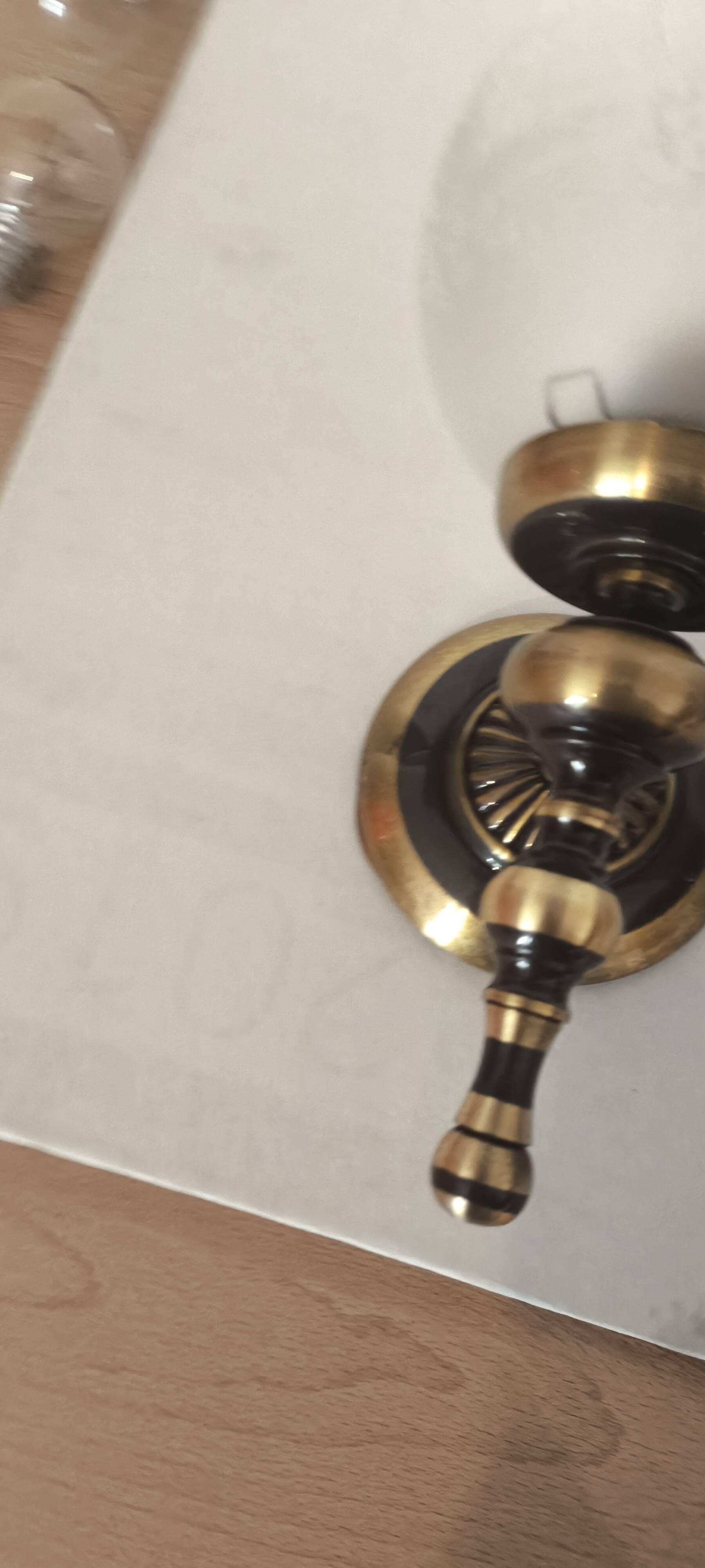 Two wall sconces Gold and Black – Globes-H30 cm-Socket-E27