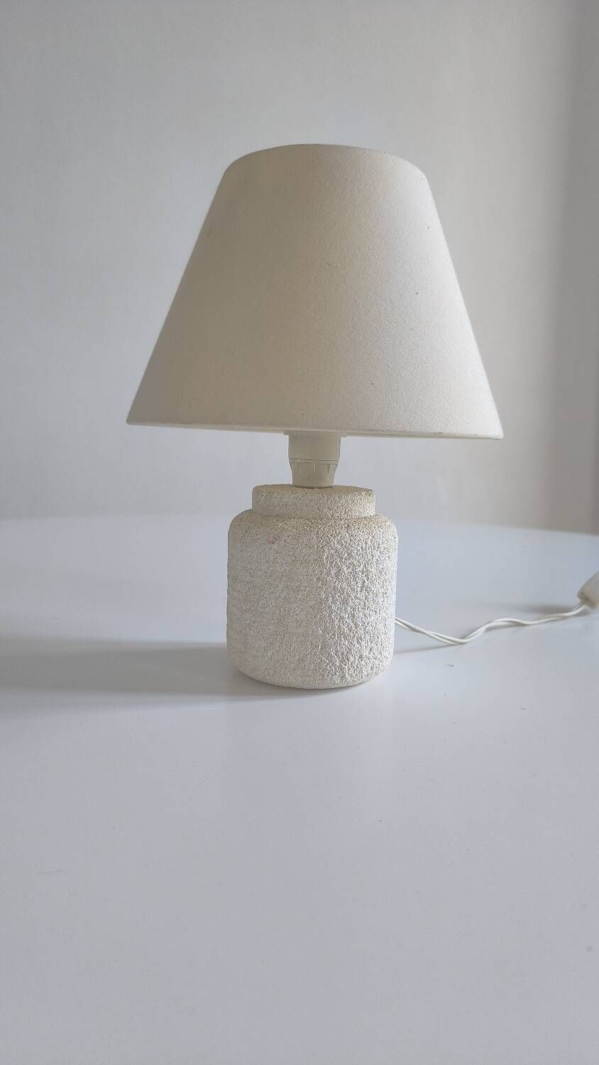 Small French lamp from the 1960s carved in stone