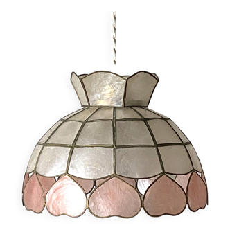 Mother-of-pearl pendant light from the 60s