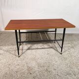 Coffee table steel and brass 1950