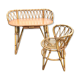 Rattan dressing table with her chair