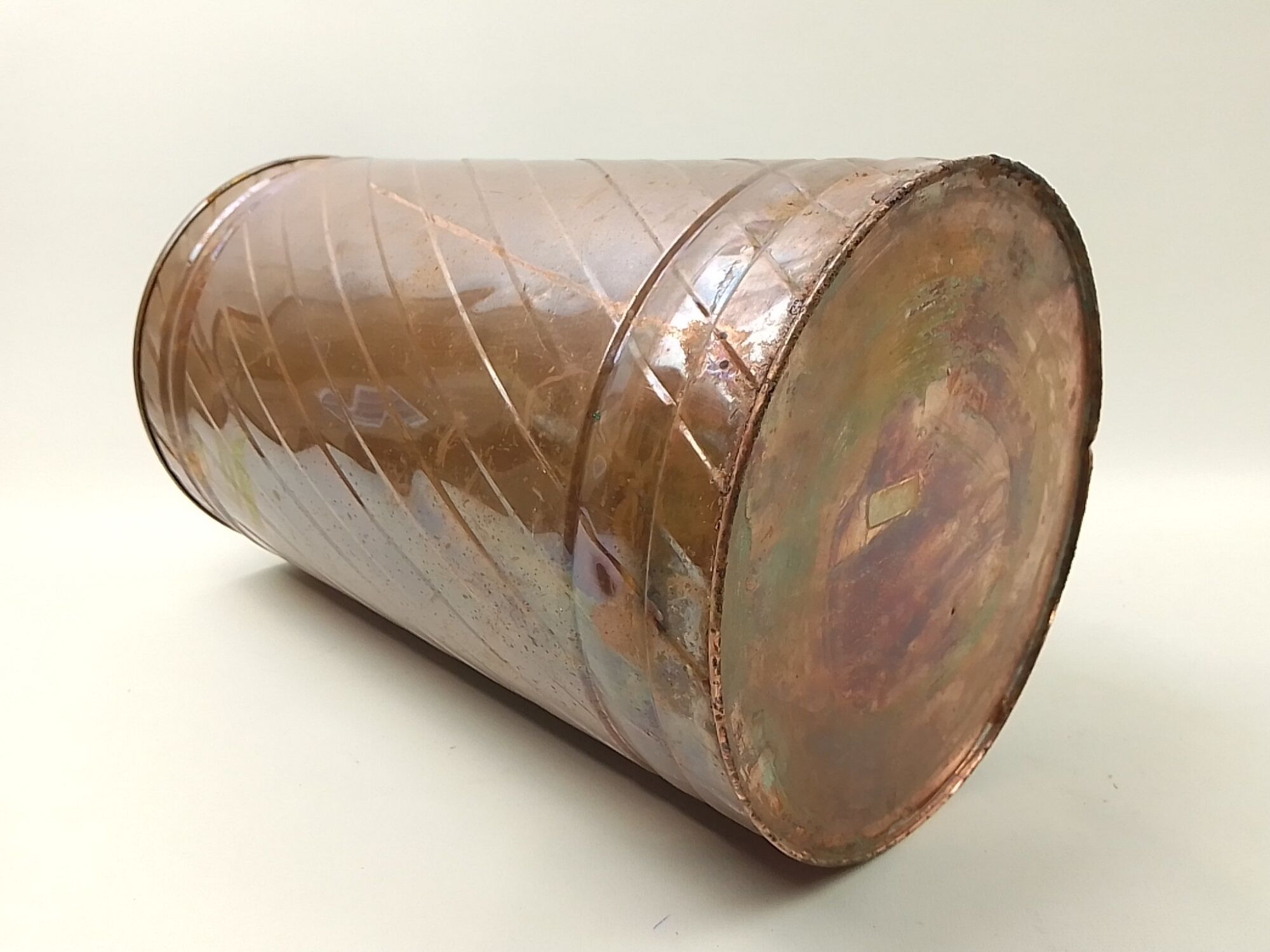 Copper office trash can