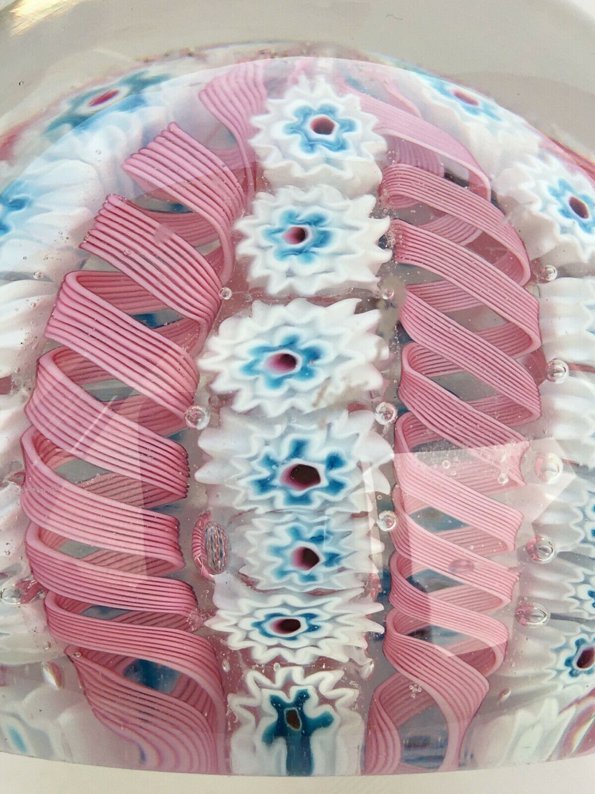 Vase soliflore foot press millefiori murano paper