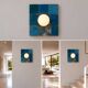 Blue zellige wall light