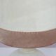 1970s suede upholstered table lamp / France