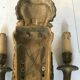 Pair of bronze castle appliques 55cm