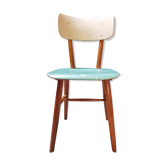 Chaise ton bois bleue clair  république tchèque 1960