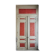 Closet front with double molded doors in patinated wood XX century