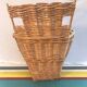 Ancien panier vendange cueillette en osier tressé décoration vintage