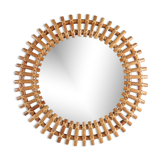 Rattan round mirror ca.1950