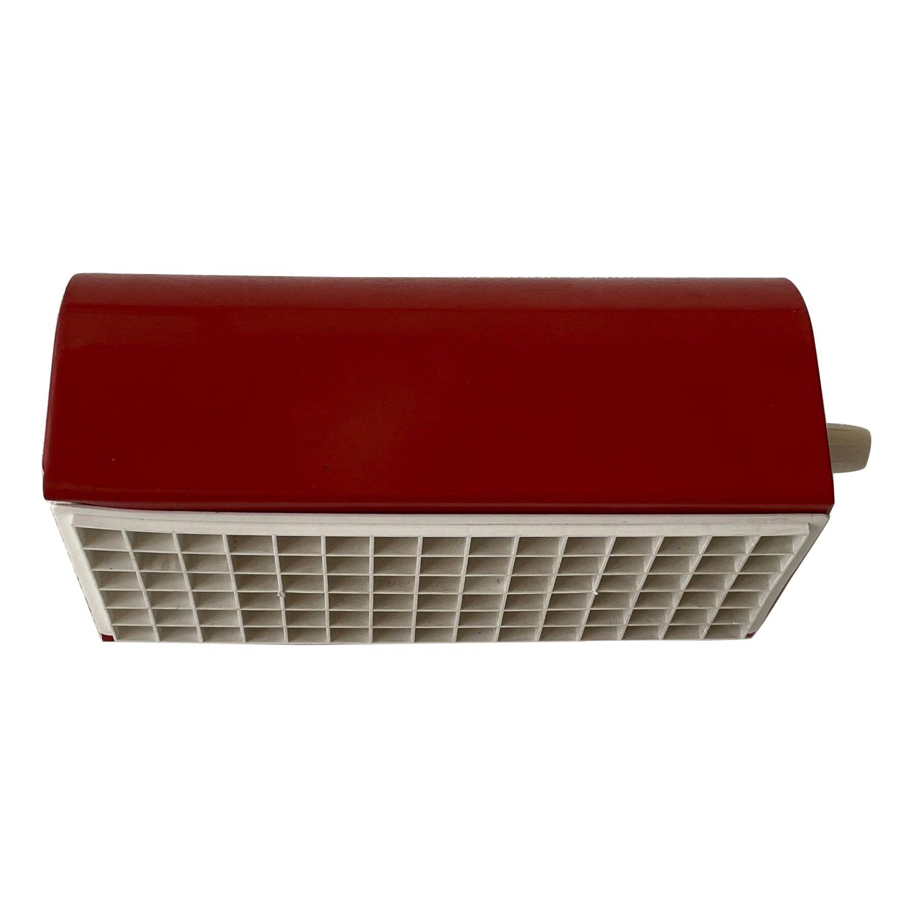 Simple red metal wall light from the AGE, 1970s, Germany.