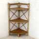 Etagère d'angle en rotin vintage 1960